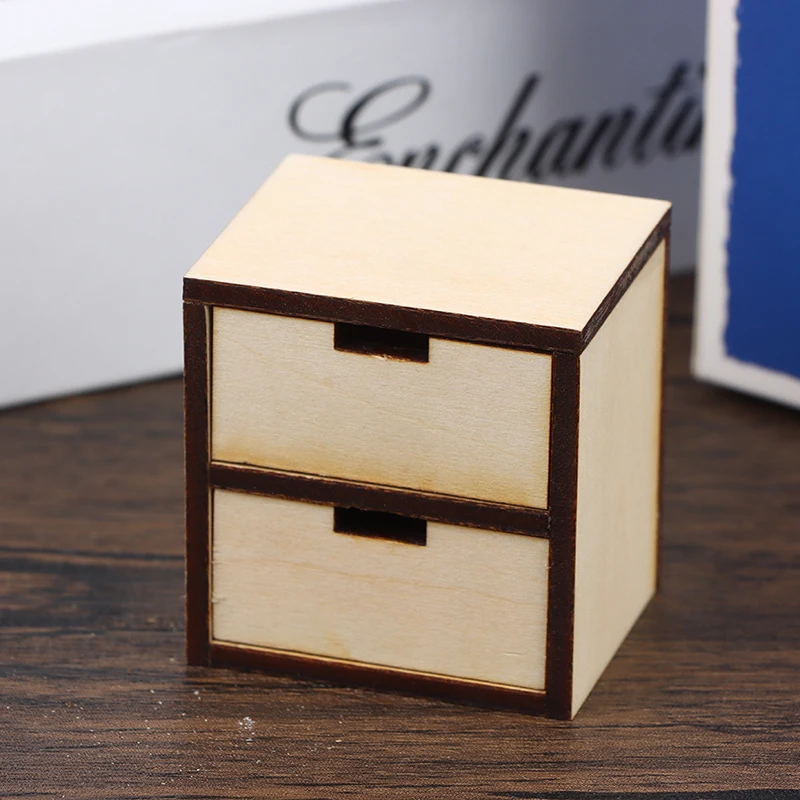 

1:12 миниатюрный шкаф для хранения кукольного домика шкафчик прикроватный столик мебель модель Декор игрушечный Кукольный дом аксессуары