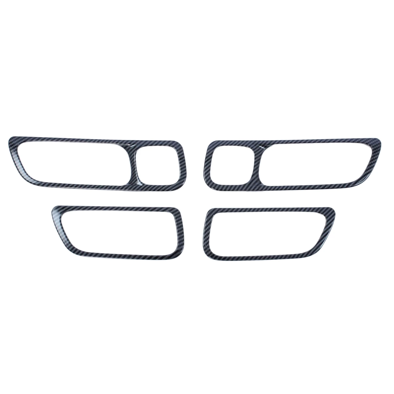 

Аксессуары для салона автомобиля, внутренняя дверная ручка из углеродного волокна АБС, рамка для ручки автомобиля, Накладка для ведущего ид...