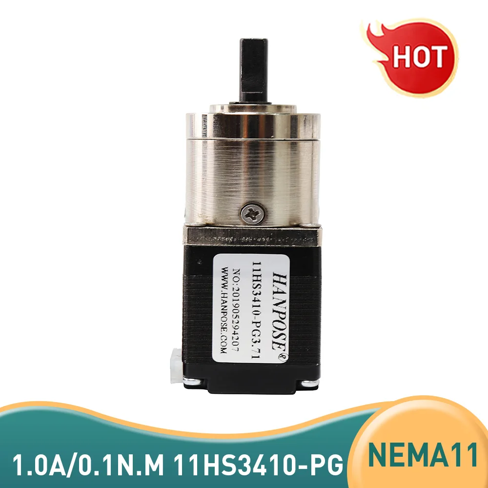 

Free shipping 11HS3410-PG Stepper Motor Nema 11 4-lead motor Extruder Gear Stepper Motor Ratio 5.18:1 Planetary Gearbox motor