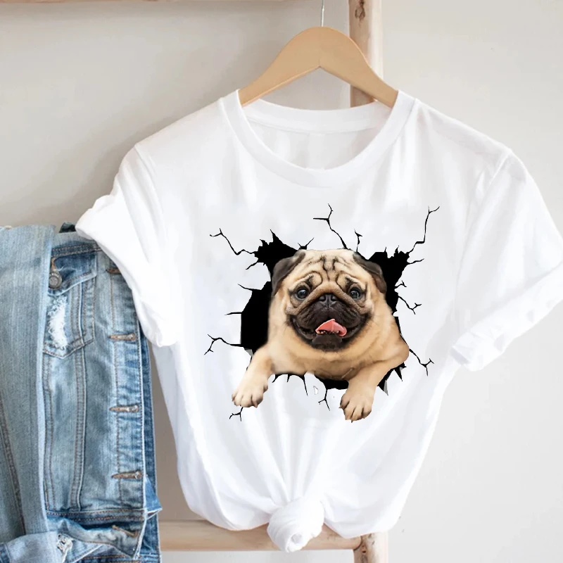 Женская одежда Летняя женская с изображением кота забавных букв милых фруктов