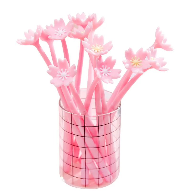 

50~100PCS Korea Cute Beautiful Cherry Blossom Gel Pen Hipster Pink Flower Pen Students Exam Writing Signing Pen Stationery