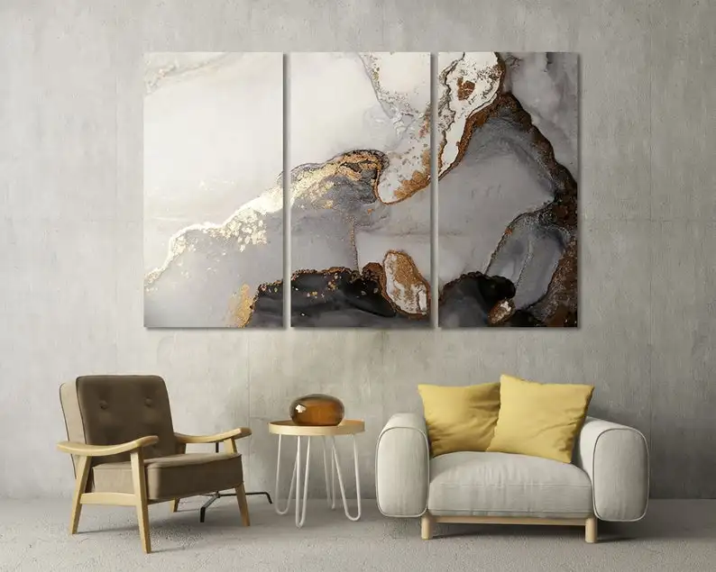 

Искусство для гостиной, домашний декор, Современное абстрактное современное искусство, живопись, роскошное настенное искусство, картины на...