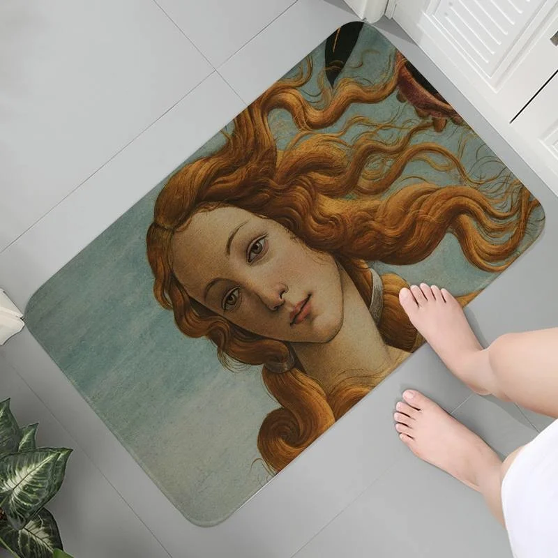 

Mats Entrance Rug Bedroom Carpet Doormat Anti-slip Art Washable Decoration Renaissance Art Parlor Mat Room Carpets Prayer Rug
