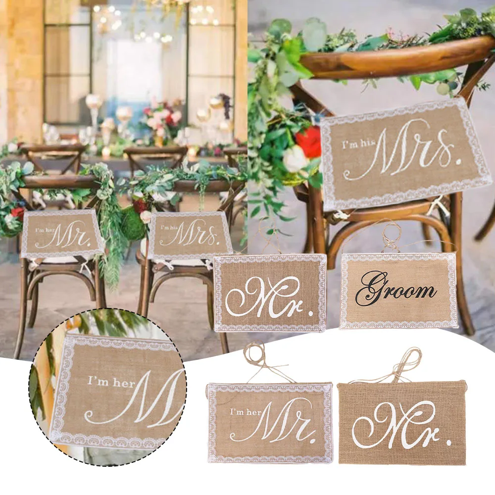 

Модный легкий Свадебный флаг для из льна для стула