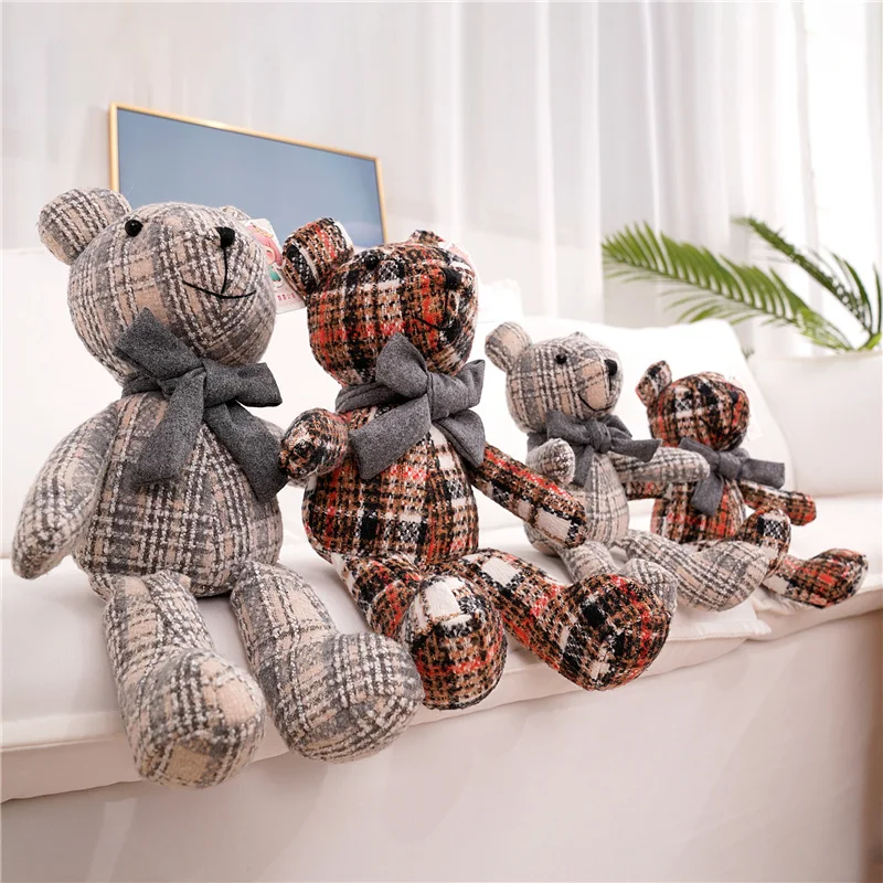 

Kawaii's Two-color Bear Doll Soft Cotton Stuffed Plush Toy Sitting Home Decoration For Children's Birthday Gift