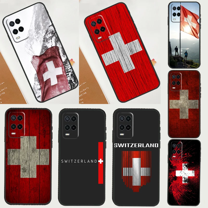 Swiss чехол с флагом для OPPO A15 A16 A52 A72 A54 A74 A94 A3S A5S A83 A91 A93 A5 A9 A31 A53 2020