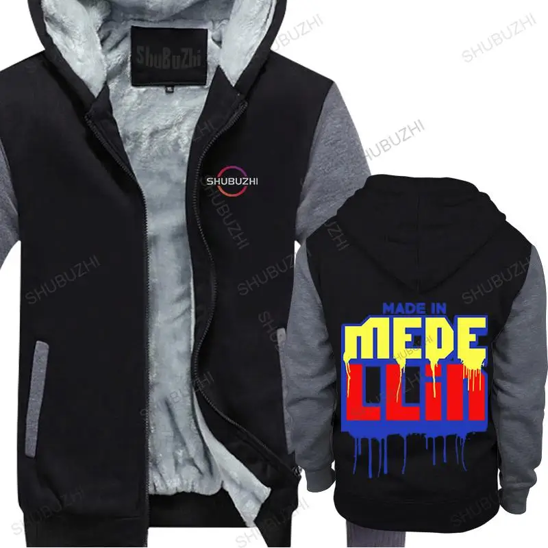 

Tops fleece hoody Men made in medellin Funny Print Male winter hooded zipper fashion thick hoodie men cotton brand pullover