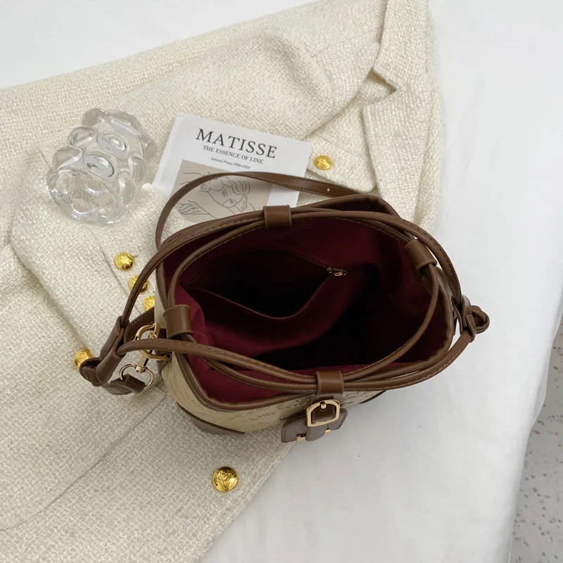 Модная плиссированная сумка-мешок FUGEER новинка 2024 милая цветная рельефная