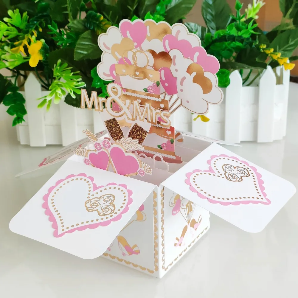 

Тропический цветок, свадебный букет на день рождения, цветок, поздравительная открытка, бумажные цветы, 3D букет с выскакивающимися цветами, ...