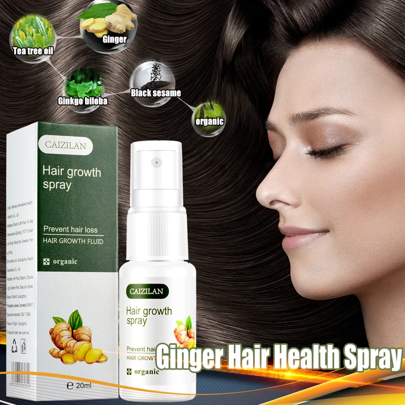 

Treatment Hair Growth Spray Serum Ginger Anti Hair Loss Essential Oil Products Fast Prevent Hair Thinning Dry Frizzy Repair Care