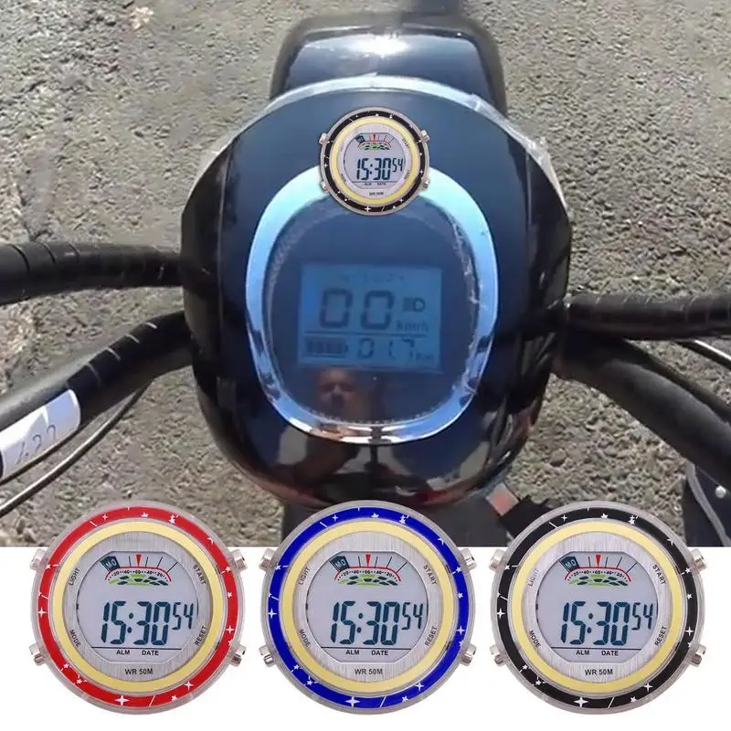 

Motorcycle Electronic Clock Waterproof Handlebar watch with Glowing Dial Digital Motorcycle Clocks for Auto Vehicle SUV Car