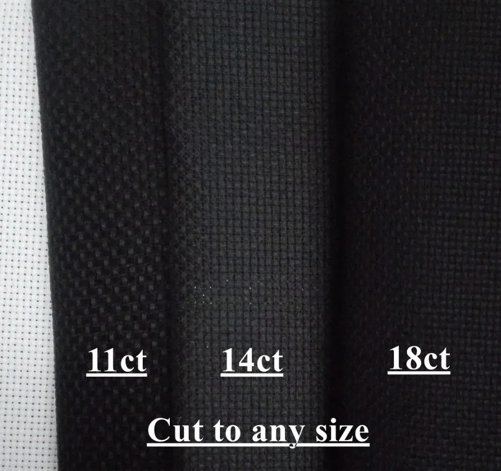 

Aida 18ct 14ct 11ct 9CT 16CT black color cross stitch fabric canvas DIY hand sew craft handmade stitches embroidery supplies