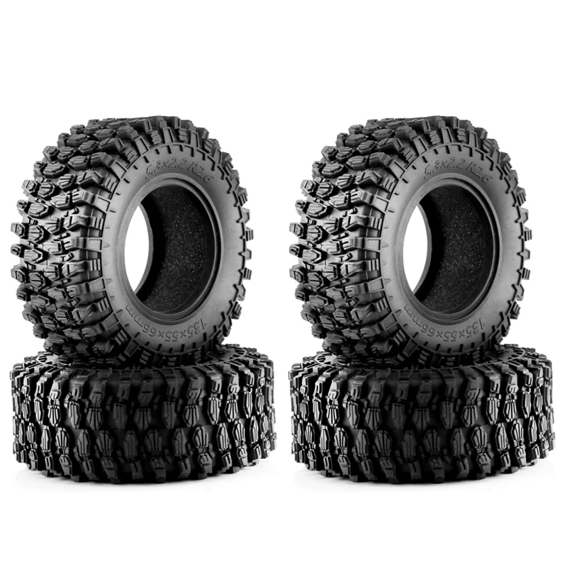 

4Pcs 135X55mm 2.6 Inch Rubber Tire Wheel Tyre For 1/8 1/10 RC Crawler Car Axial SCX10 Wraith RR10 Capra YK4082 YK4083