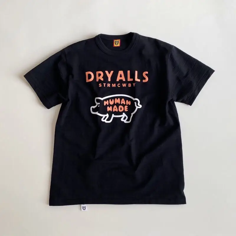 

Pig Print HUMAN MADE T Shirt Loose Men Women 1:1 High Quality Cotton Human Made Casual Short Sleeves