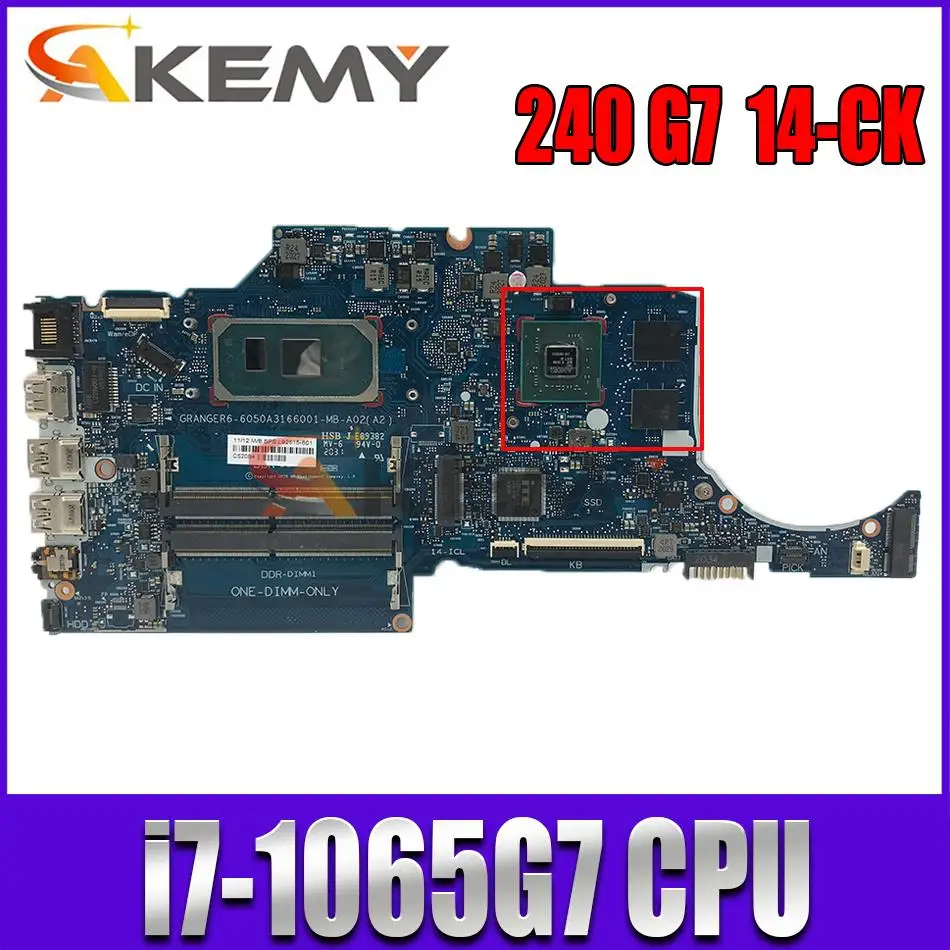 

For HP 240 G7 14-CK laptop motherboard mainboard 6050A3166001-MB-A02 with i7-1065G7 CPU 216-0915020 GPU UMA
