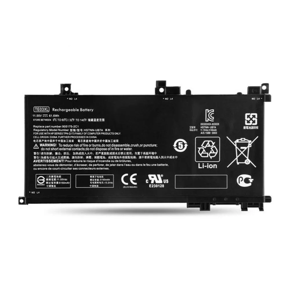 Оригинальный аккумулятор для ноутбука TE03XL 11 55 В 61 6 Втч серии HP Pavilion 15-bc Omen 15-AX 849910