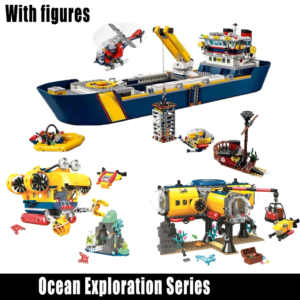 

Детский конструктор «Подводная лодка», совместимый с 60266 строительными блоками