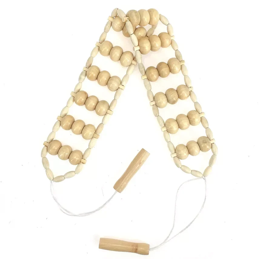 

NEW2023 Wood Back Massage Roller Rope,Wood Therapy Cellulite Massage Tools,Self Massage Tools For Neck Leg Back Pain Relief