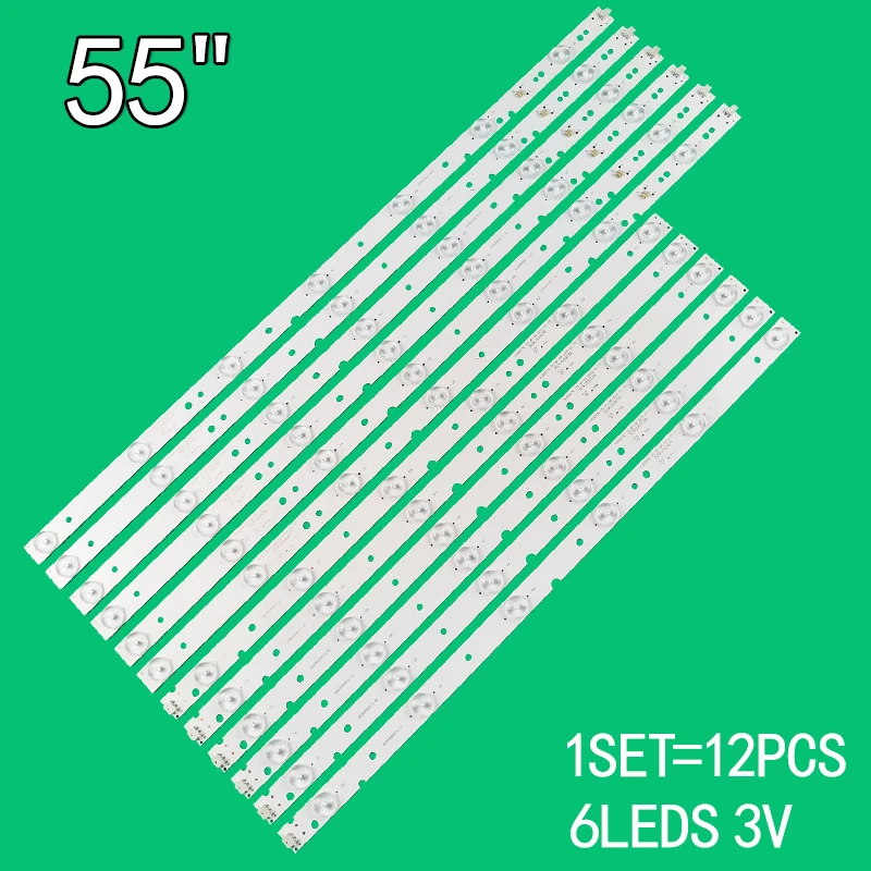 12 шт. = 1 комплект для 55-дюймового ЖК-телевизора KJ55D13L-ZC14F-04 303KJ550040 303KJ550041 LE55H KJ55D13R-ZC14F-04 ak TV 5514