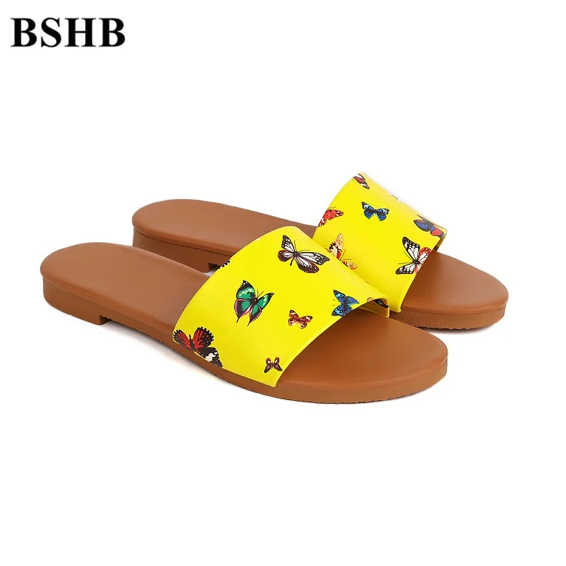 

Sandalias Mujer Verano 2022 Fashion Slippers Women Luxury Flats Shoes Cute Butterfly Decoration Slides Female Free Shipping Fem
