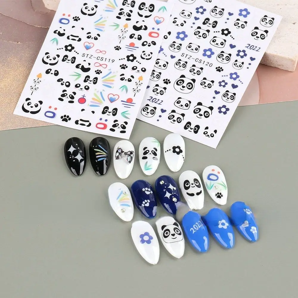 

1 Sheet Nail Sticker Panda Geometric Water Decals Transfer Slider Manicure Nail Art Tips Nail Art Decoration