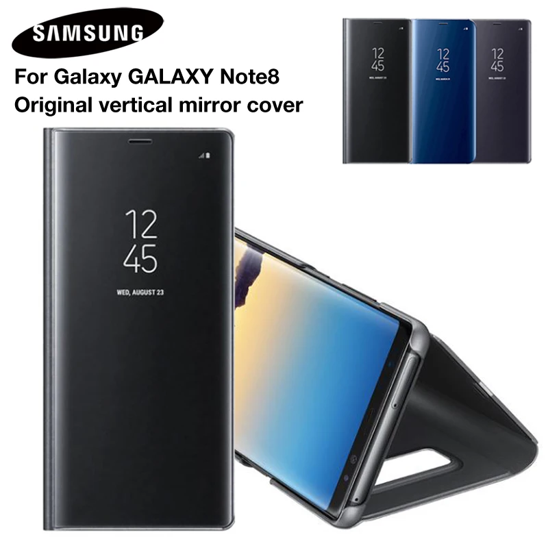 

Зеркальный чехол для SAMSUNG, умный Прозрачный чехол для телефона Samsung Galaxy Note 8 N9500 Note8 N950F, тонкий флип-чехол