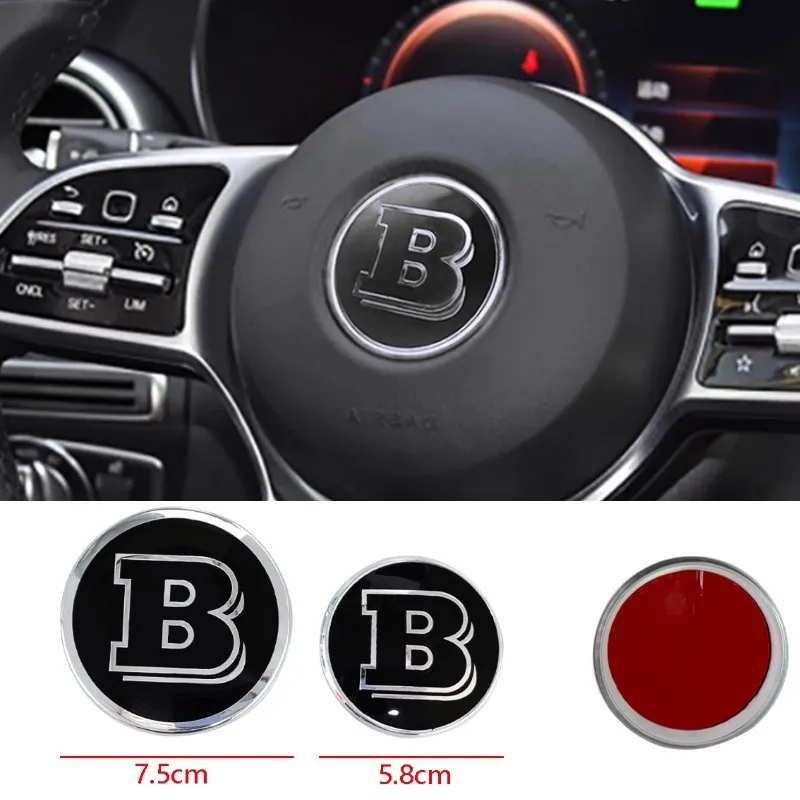 Автомобильная эмблема рулевого колеса из сплава 58/75 мм, наклейка для GLA C E S Class W166 W212 W213 W246 W176 W177 W205 G500 C180