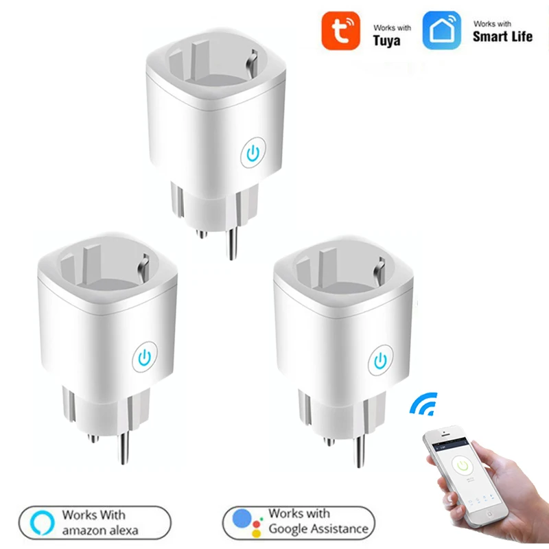 

Aubess WiFi Smart Plug 16A EU Power Socket Outlet Tuya APP Smart Home For Alexa Google Home Yandex Alice Voice Control Timing