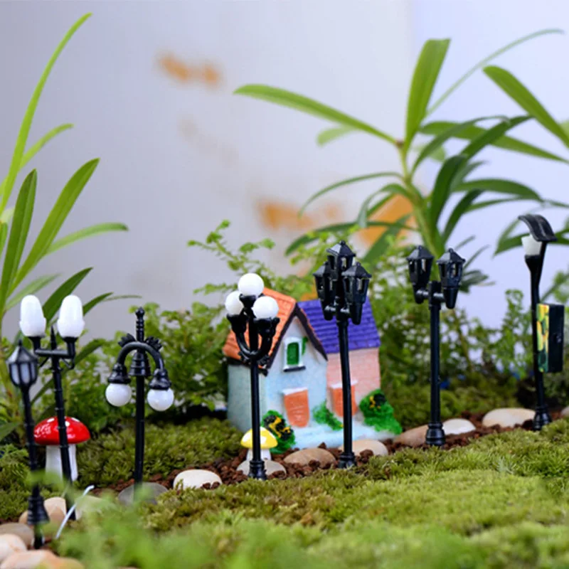 

Dollhouse Lamp Furniture DIY Accessories Retro Mini Street Light Miniature Oil Lamp Micro Landscape Doll House Decor Kid Toy