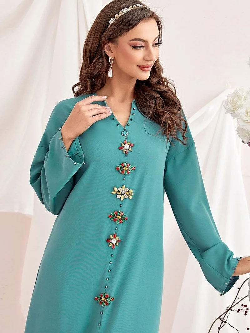 Vestido Longo Ramadan Abaya Turkey Islam Arabic Muslim Modest Long Dress For Women Kaftan Mujer Robe Longue Femme Musulmane
