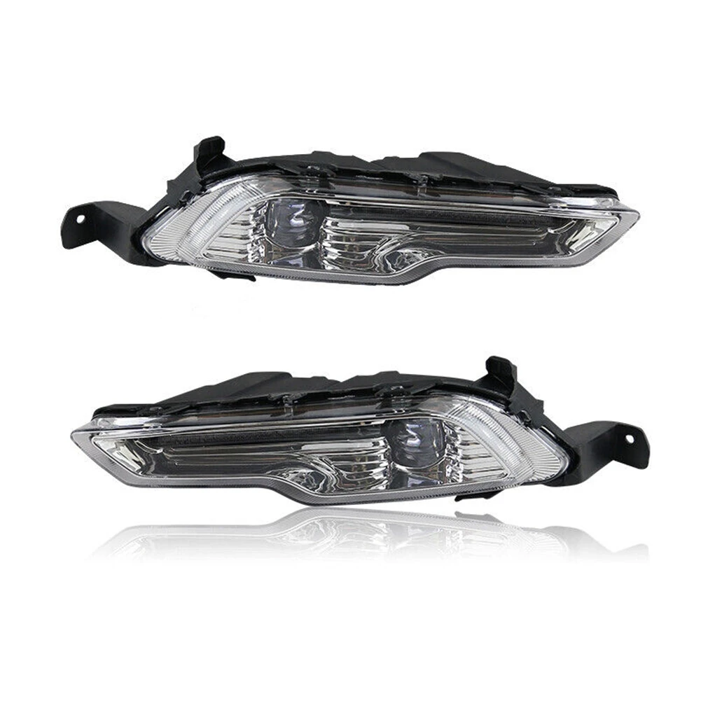 

1Pair Car Bumper DRL LED Fog Light for Ford Explorer 18 19 Ford Fusion 17-18 Auto Driving Lamp Daytime Running Light