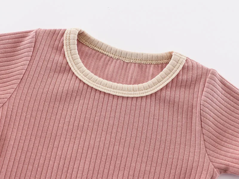 Хлопковое боди унисекс с коротким рукавом однотонное из 2 предметов | Детская