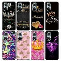 phone case for honor 8x 8s 9s 9c 9a 9x play 50 10 20 20e 30i pro lite youth soft silicon cover cute mom queen princess crown