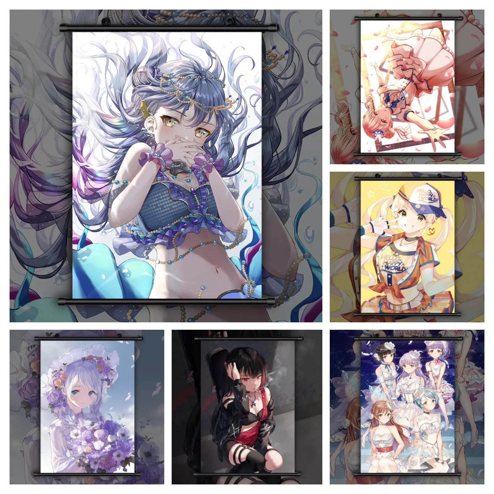 

Цифровая масляная живопись японское аниме Tohka Yatogami Itsuka KotoriDIY украшение для дома Ручная роспись холст