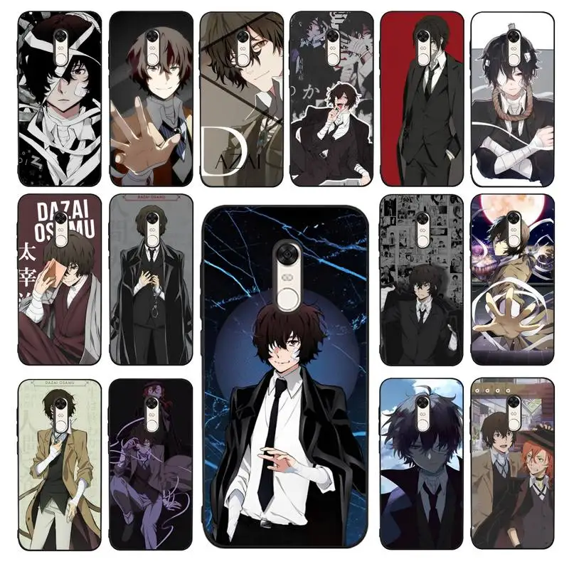 

Anime Bungou Stray Dogs Dazai Osamu Phone Case for Redmi 5 6 7 8 9 A 5plus K20 4X 6 cover