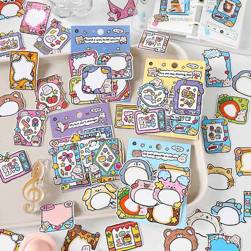 

8packs/LOT gugu photo frame series cute lovely creative decoration DIY self-adhesive adhesive stickers