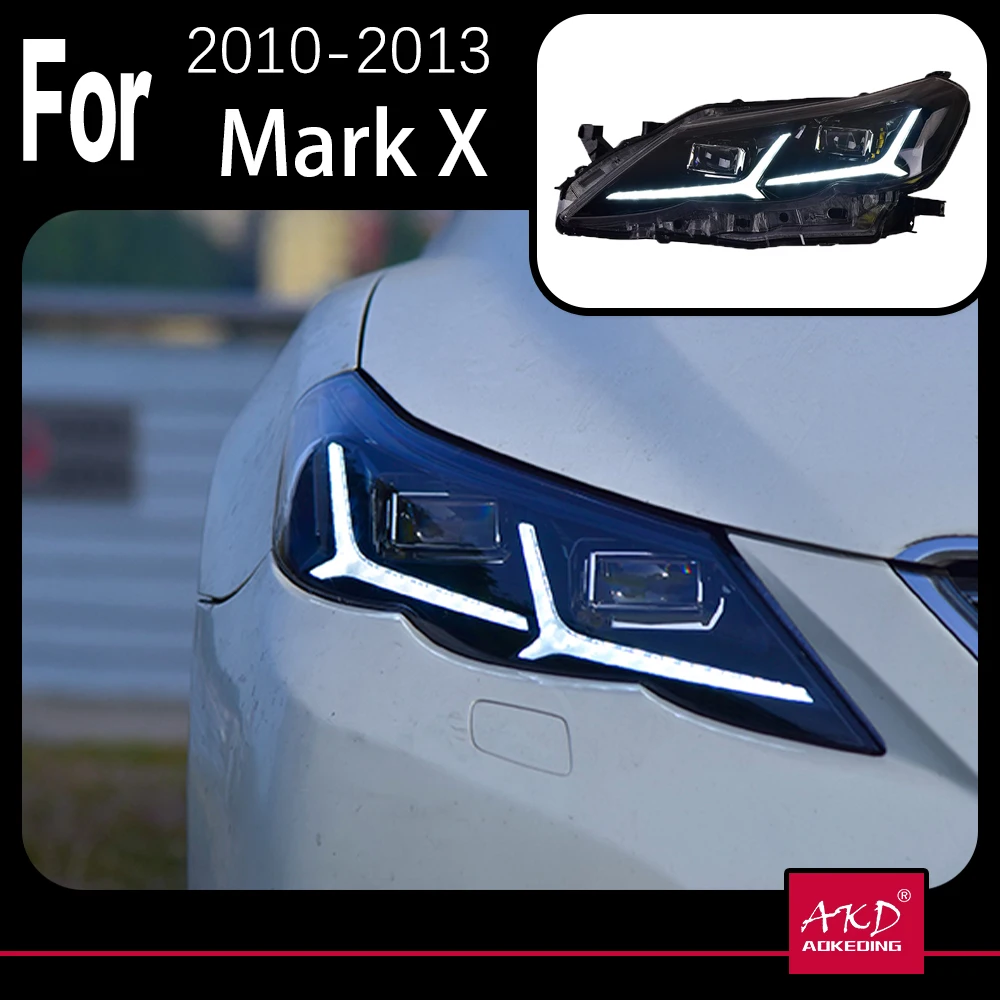 

AKD Car Model for Toyota Mark X Headlights 2010-2012 Reiz LED Headlight LED DRL Animation Bi Xenon Head Lamp Auto Accessories