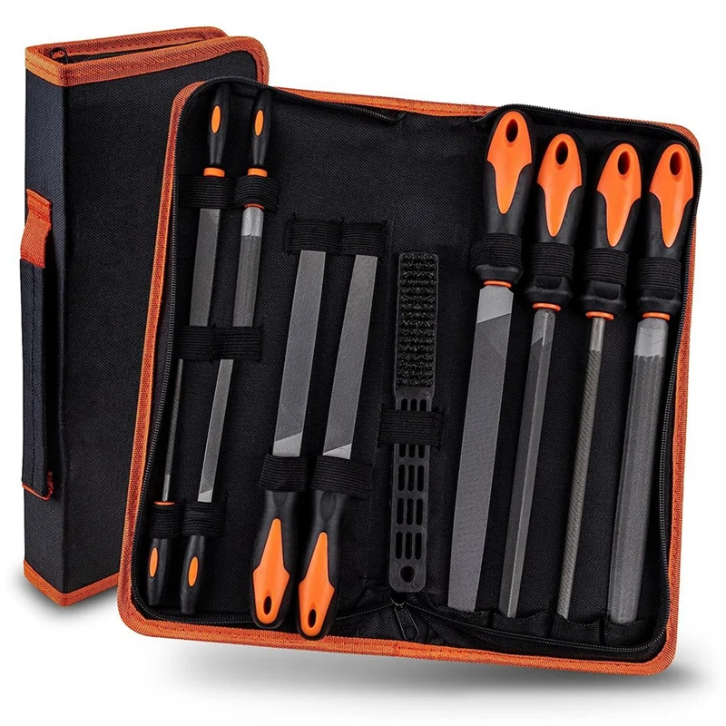 

11 Pieces File Set Forged Alloy Steel File Set For Wood Metal Plastic - Files In All Shapes -Workshop Files & Needle Files