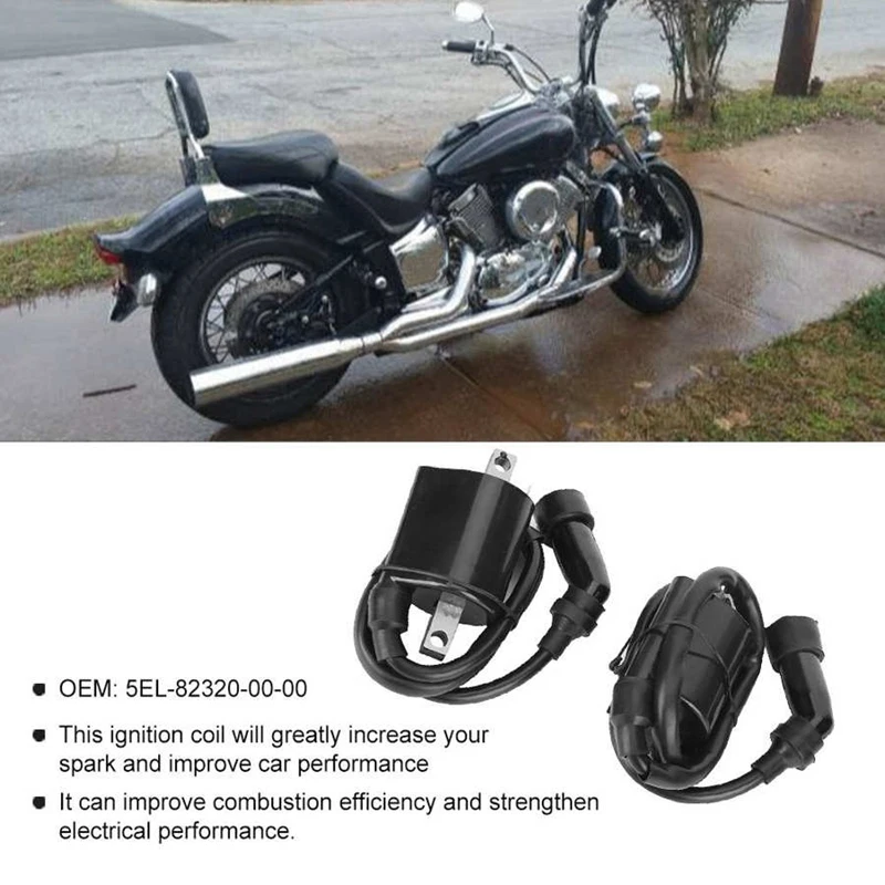 

2 шт. для-Yamaha XVS1100 V-STAR 1999-2009 детали в сборе катушки зажигания 5EL-82320-00-00