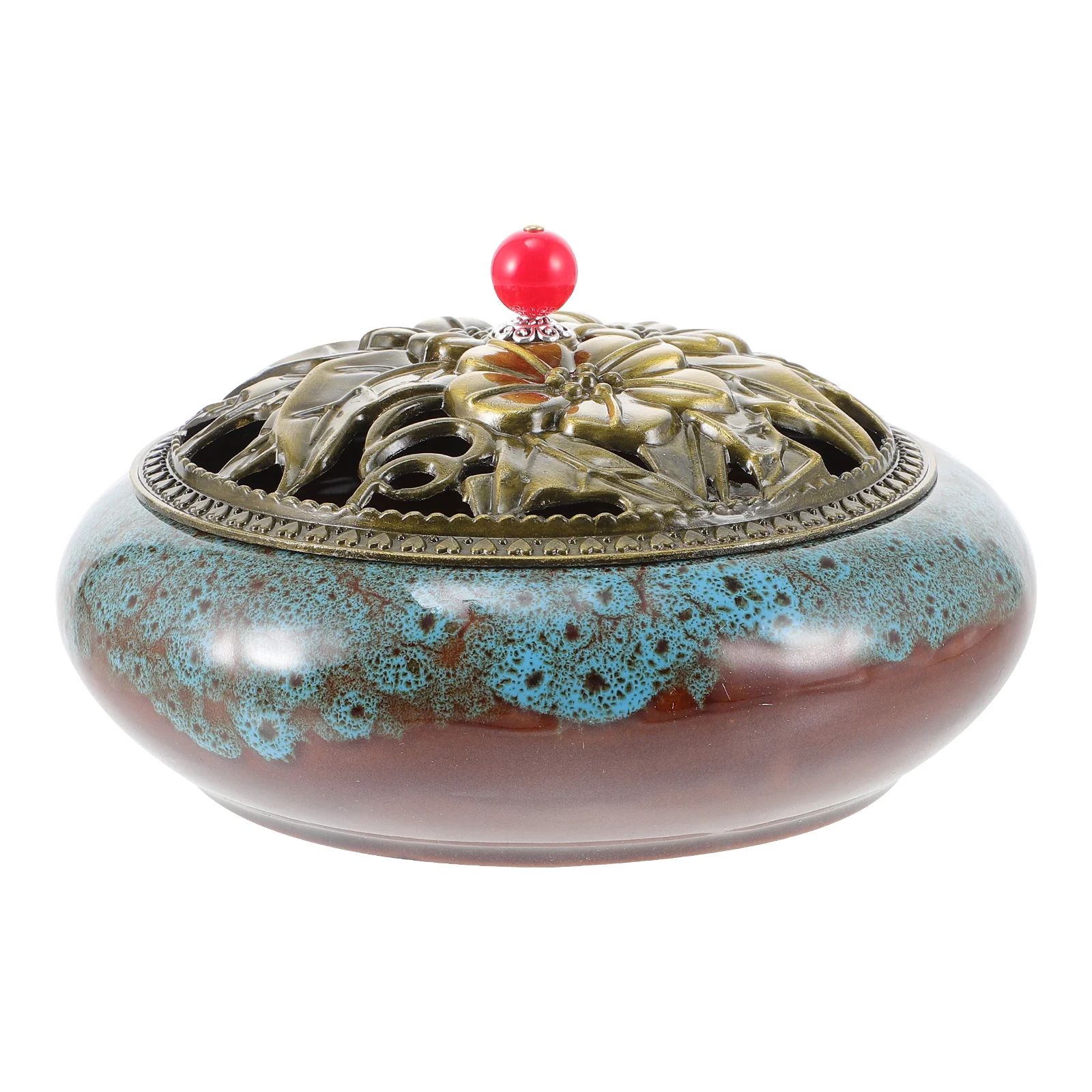 

Holder Coil Mosquito Burner Ceramic Stick Cone Censer Lid Withlotus Decorativewindproof Rack Burn Stand Fire Case Box Coils