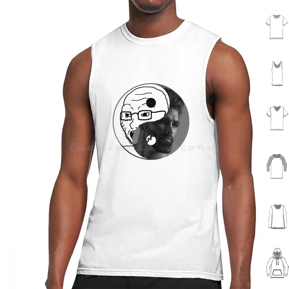 Чад Инь Янь woкак соевый мальчик скребок Doomer Zoomer майки с принтом хлопок Reddit 4Chan