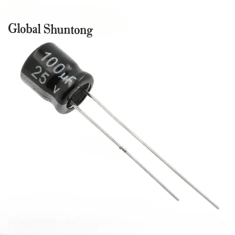 

100PCS 10V 25V 35V 100V 400V 1UF 2.2UF 3.3UF 4.7UF 6.8UF 10UF 22UF 47UF 100UF 1000UF Aluminum Electrolytic Capacitor