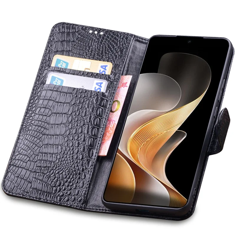 Роскошный чехол-кошелек Wobiloo из натуральной кожи деловые Чехлы для телефона Vivo S19