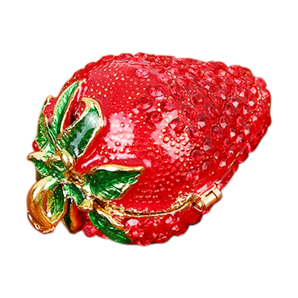 

Распашной ящик-безделушка для девочек, Женский чехол, украшенный Красной клубничкой ручной работы