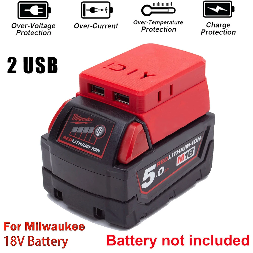 

Зарядное устройство Milwaukee M18, 18 в, два USB разъема, для литиевых аккумуляторов