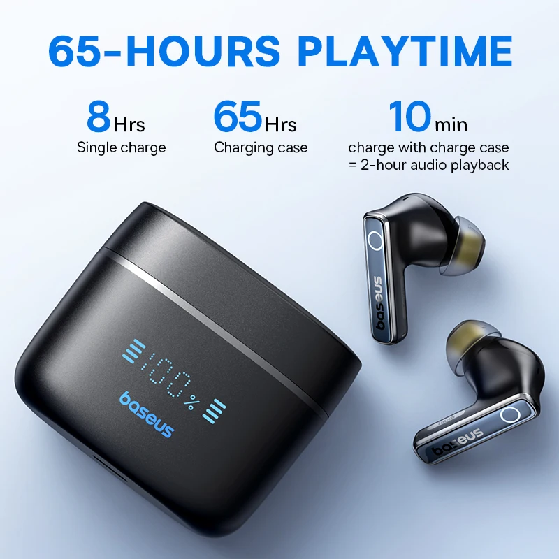 Беспроводные наушники Baseus ANC с шумоподавлением, 50 дБ, Bluetooth 5 ...