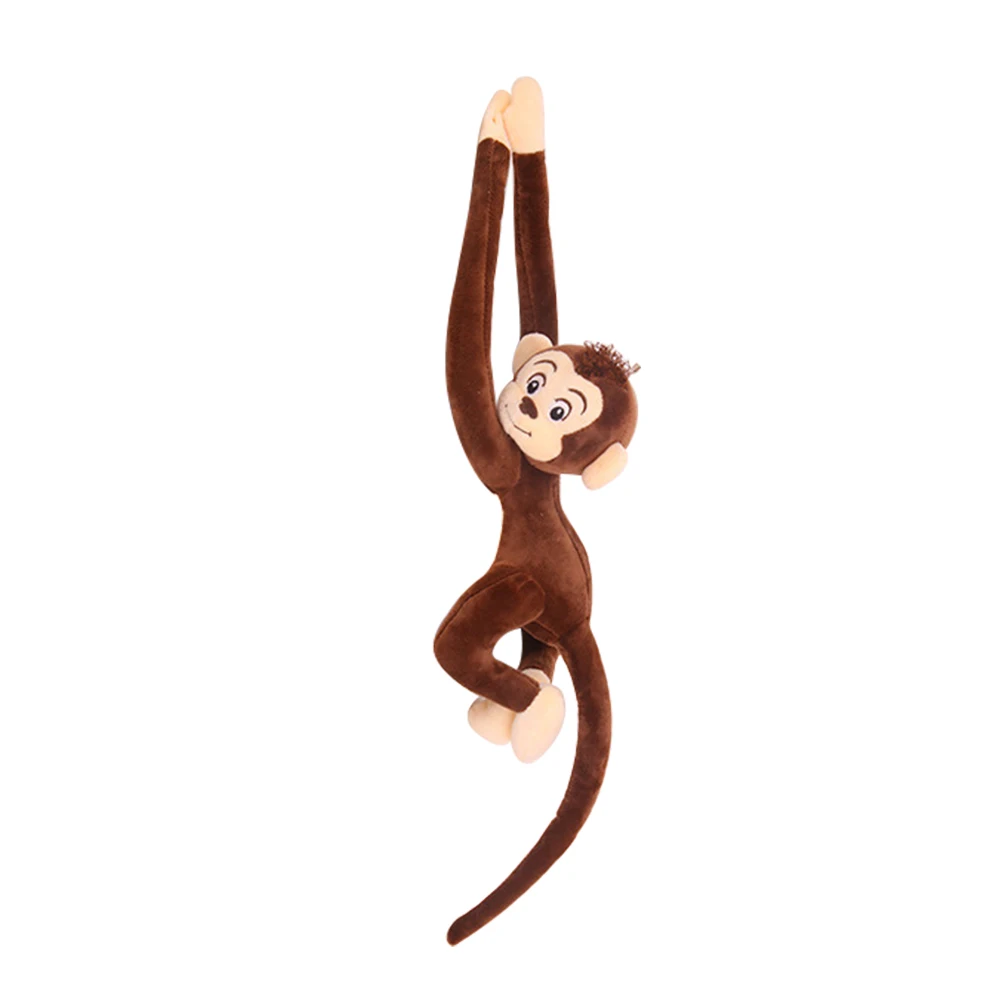 65CM Cute Long-Armed Monkey Shaped Plush Toy Monkey Long Arm Tail Soft Plush Hanging Doll Toy Home Decor Curtains Hanger