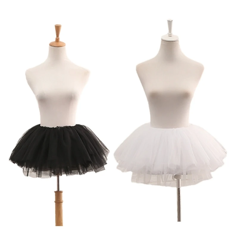 

Женская винтажная Тюлевая юбка-пачка, балетная Однотонная юбка для танцев 1920-х годов
