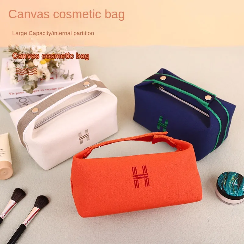 

Portable Cosmetic Bag Large Capacity Travel Hand Bag Simple Travel Amenity Bag Dust-proof Skin Care Products Storage Handbag