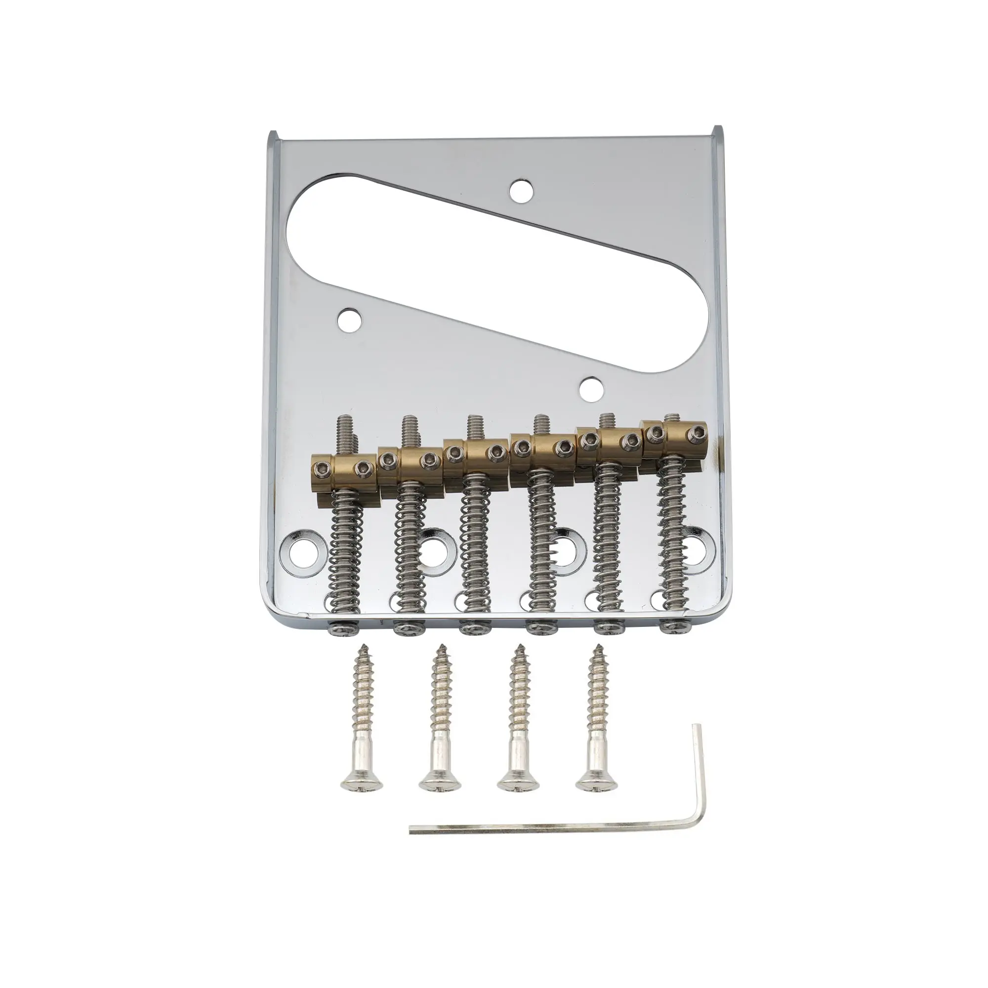 Musiclily Pro 54 мм винтажный Телескопический мост с цилиндром латунь 6 седлов для